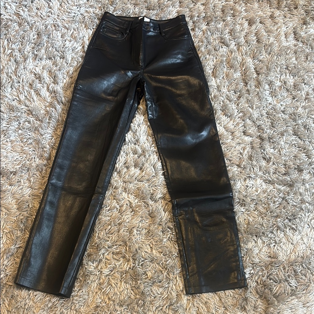 Wilfred Black Leather Pants